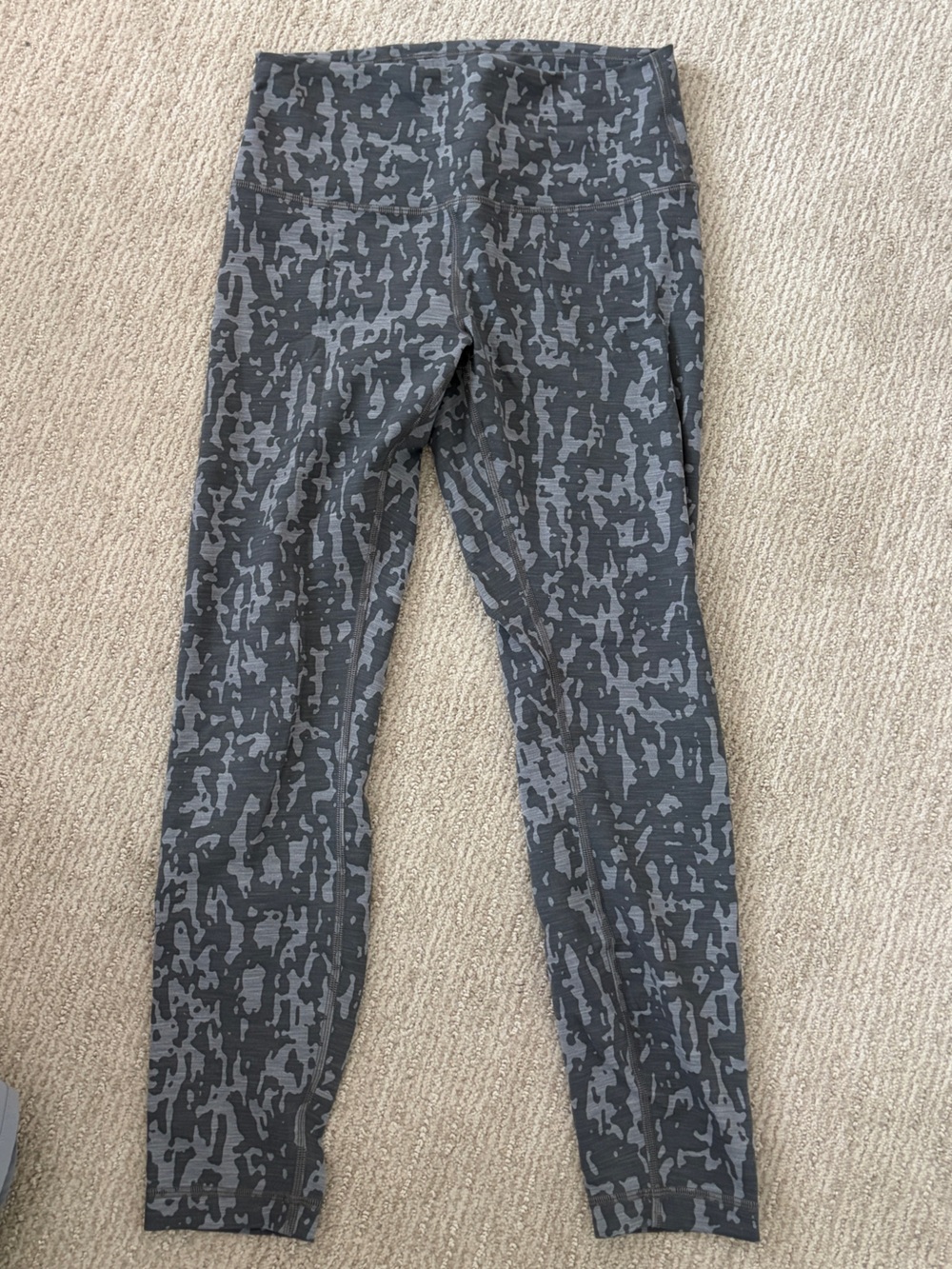lululemon athletica Gray & Black Patterned High-Rise Leggings